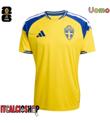 Svezia Prima Maglia Mondiali 2026 Manica Corta